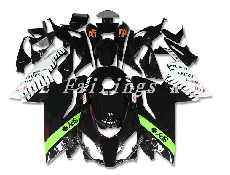 Литья под давлением обтекатель комплект подходит для Aprilia RS125 06 07 08 09 10 11 RS4 РСВ 125 2006-2011 Обтекатели прохладный черный, белый цвет