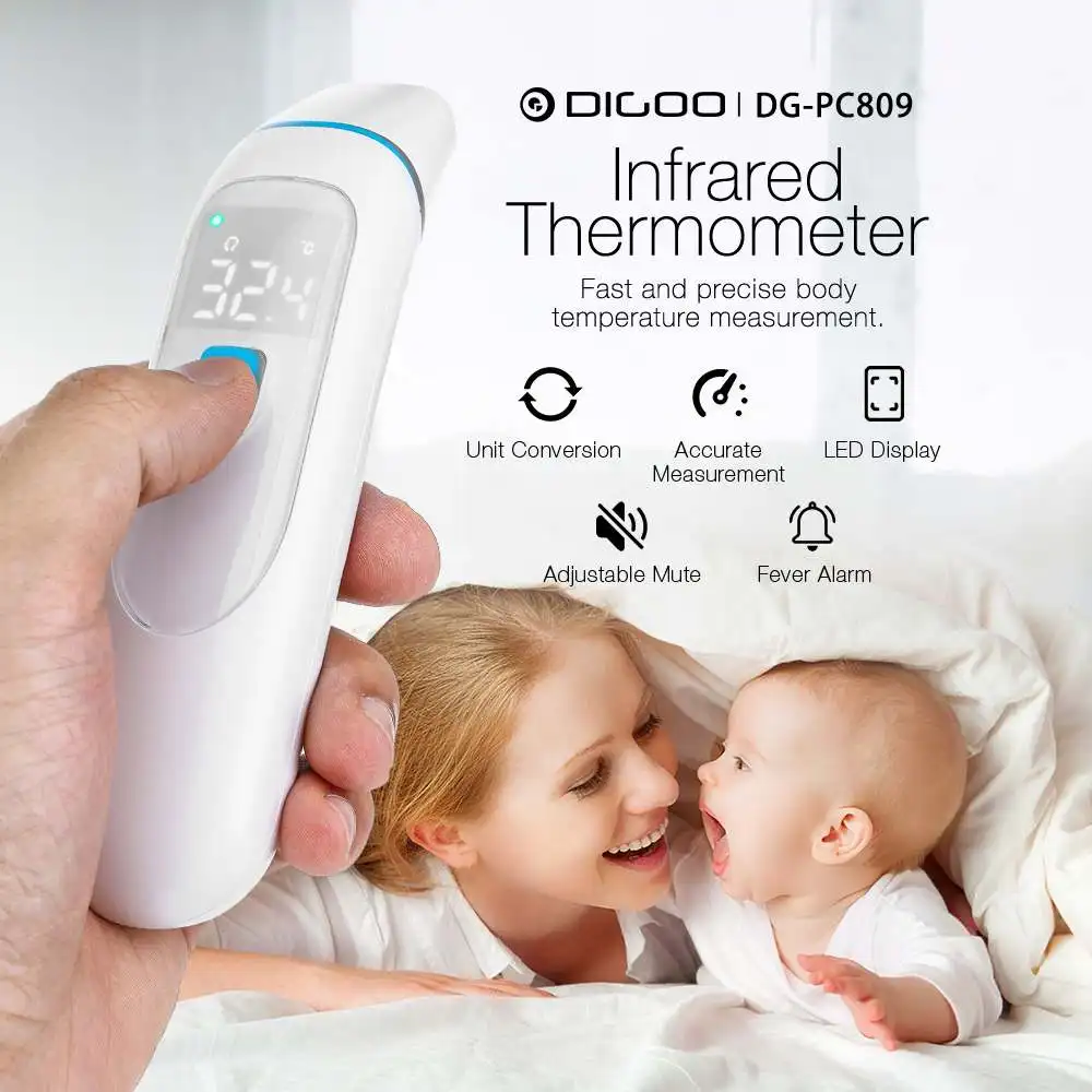 DIGOO DG-PC809 ушной и форменный термометр цифровой инфракрасный височный термометр мгновенное точное чтение медицинский для температуры