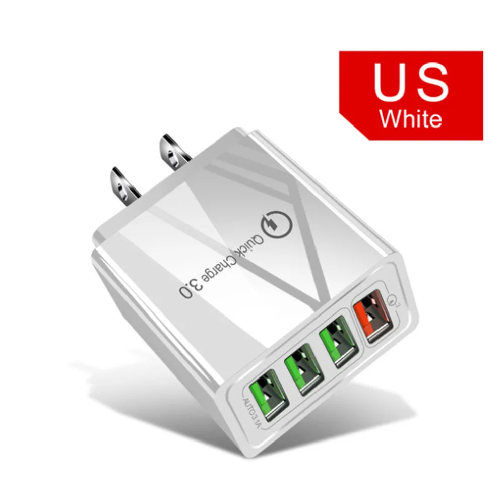 Фото QC3 подходит для 4 USB 12V 9V 5V Us адаптер 5.1A головка быстрой зарядки мульти рот быстрое QC3 подходит для 4 USB 12V 9V 5V Us адаптер 5.1A головка быстрой зарядки мульти рот быстрое