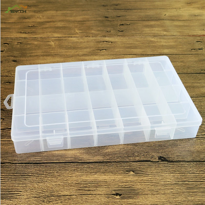 

Practical jewelry storage non-adjustable plastic compartment storage box jewelry earrings lid container storage box