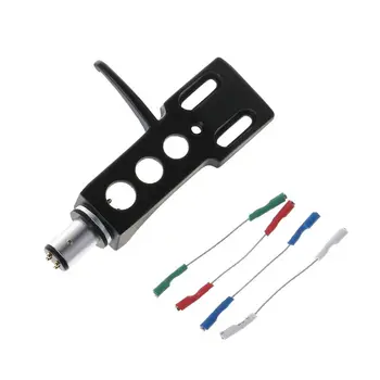

1 Set Metal Turntable Headshell Mount Universal LP Phono Cartridge Replacement Phonograph Head Holder Stylus Lead Wire