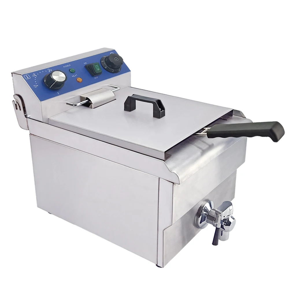 

Electric Deep Fryer TM-10VB Easy To Operate 220V 3KW Stainless Steel Commercial Deep Fryer For Kitchen Chips Chicken Frying Pan