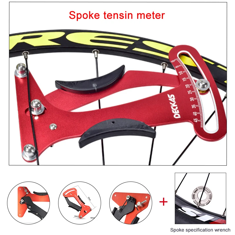 

Spokes Tool Bicycle Spoke tension meter Repair Tool Round Wrench 8 Channel Slot Bicycle Wheel Adjustment Wrench