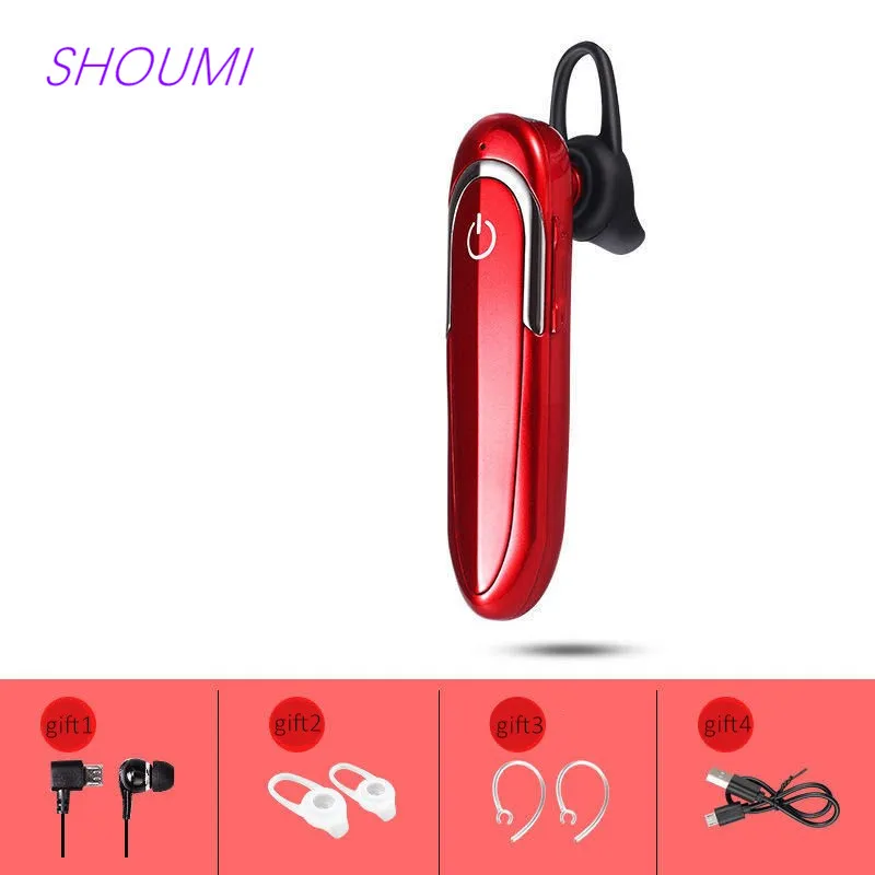 Wireless Earphone Bluetooth Ear Hook Noise Cancelling Hifi Headset Handsfree Stereo Business Earbuds With Mic for Xiaomi Huawei