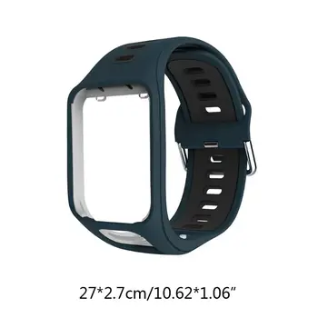 

Two-tone Breathable Soft Silicone Watchband Wrist Strap Bracelet Replacement for TomTom Spark/Runner 2/3/Adventurer Series Watch