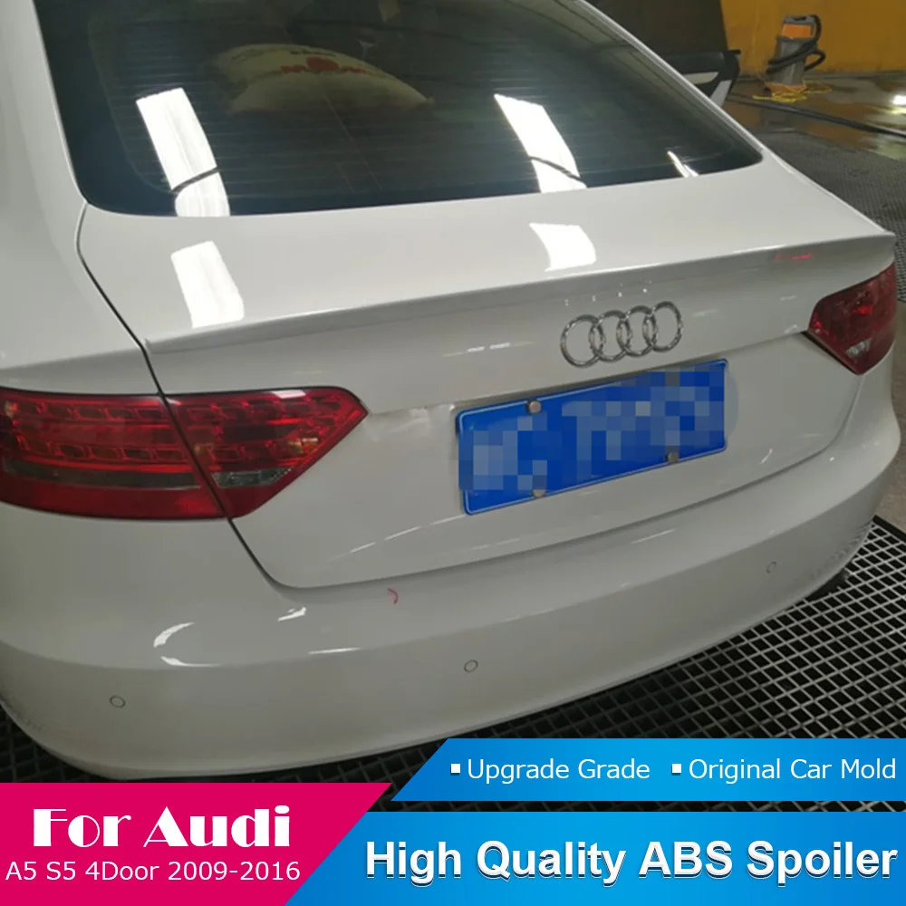 AITWATT пригодный для Audi A5 S5 4 двери черный спойлер 2009 для высокое качество, поступления г. ABS пластмассовый задний багажник крыла спойлер автомобиля аксессуары