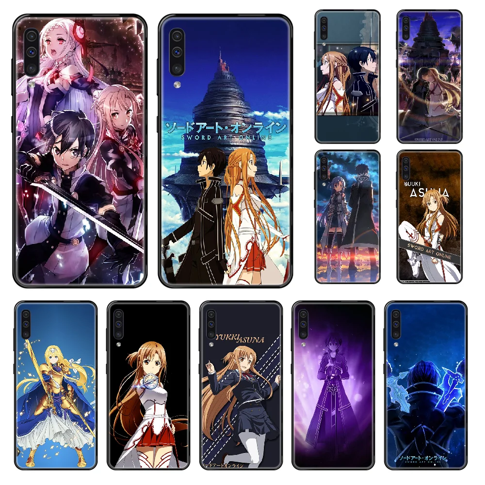 Аниме SAO Sword японский популярный чехол для телефона Samsung Galaxy A 3 5 6 7 8 20 40 50 70 71 E S Plus 2016