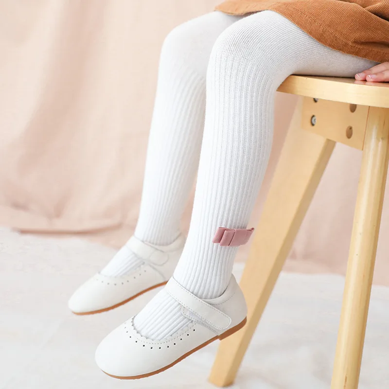 Autumn And Winter New Baby Bottoming Socks Bow Conjoined Socks Velvet Warmth One-piece Socks Fashion Baby Baby Socks