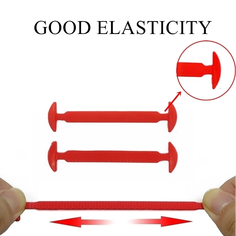 16Pcs/Set Silicone Elastic Shoe Lace Fashion Running No Tie Shoelaces All Sneakers Fit Strap