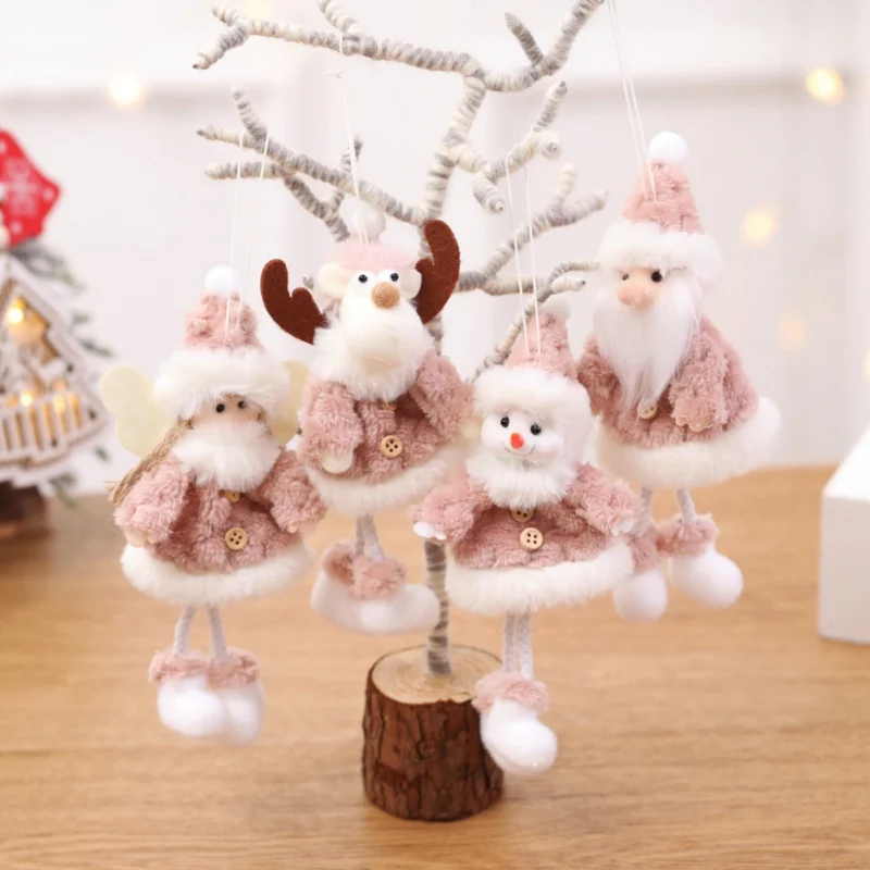 

Christmas Hanging Decorations Creative Cute Plush Angel Girl Pendant Mini Wool Doll Small Ornaments Christmas Tree Decoration