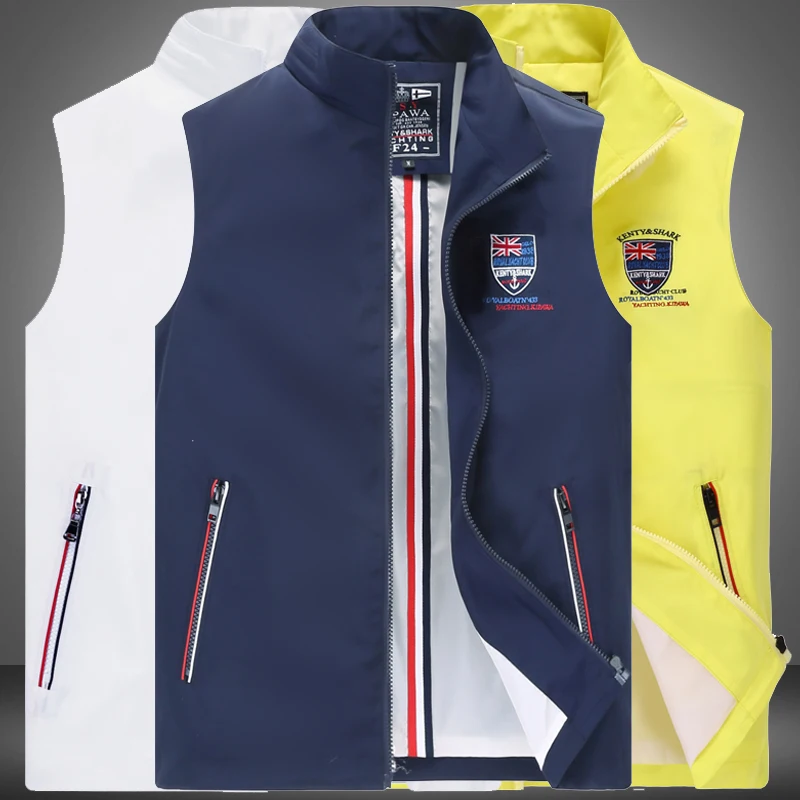 Fashion cotton jacket plus Size Vest Jacket Shark Vest Men's Business Collar Vest Men M-4XL Autumn /winter