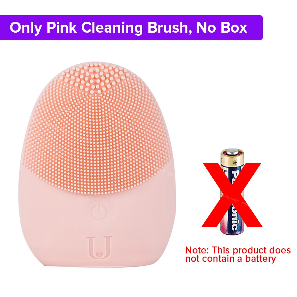 Xiaomi Мини электрическая Очищающая Массажная щетка для лица силиконовая звуковая для глубокого очищения лица Водонепроницаемые Инструменты для кожи для JORDAN& JUDY - Цвет: Only Pink Brush