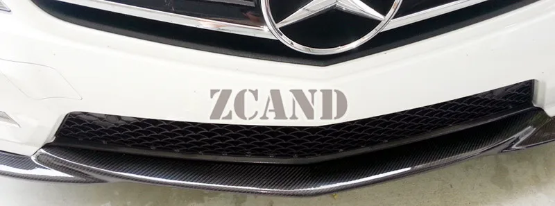 Передний спойлер из настоящего углеродного волокна для Mercedes Benz W204 C-Class sport bumper 2012