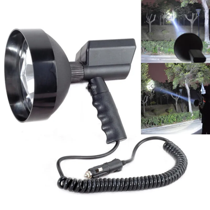 Free Shipping  High power 5 Inch 100W xenon lamp outdoor Handheld hunting Lights fishing patrol vehicle HID search