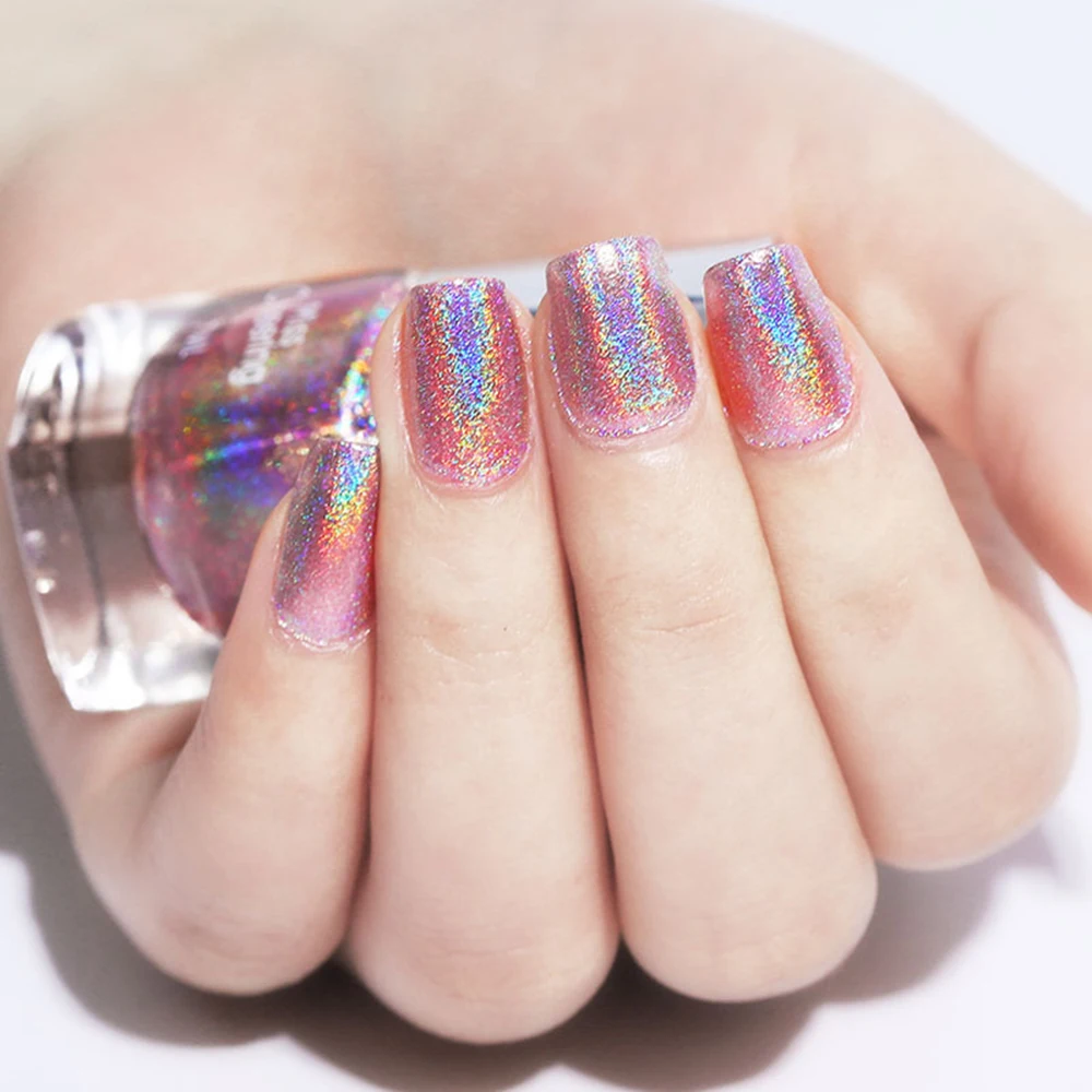 8 цветов 7 мл голографический лак для ногтей лазерный блеск лак для ногтей эффект лаковой голограммы блёстки для ногтей Блестки для ногтей дизайн ногтей