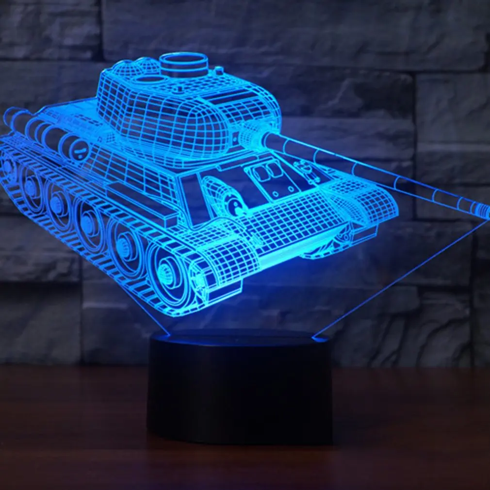 RGB ICOCO играть Бейсбол сенсорная настольная лампа 7 цветов Изменение Настольная лампа 3D лампа светодиодный ночной Светильник стереоскопическая подсветка - Испускаемый цвет: RGB