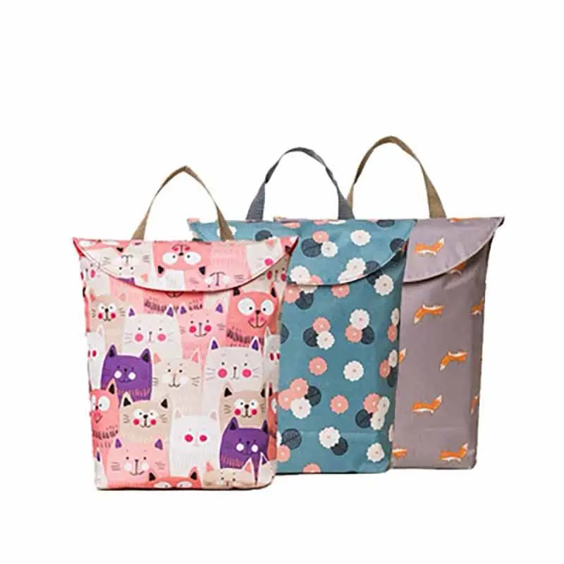 

Fashion Multifunctional Baby Diaper Bags Organizer Reusable Waterproof Diaper Wet Dry Bag Mummy Storage Bag Travel Nappy Bag
