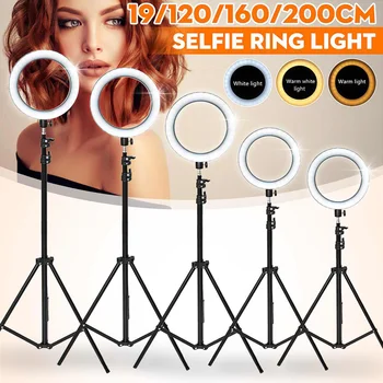 

Photography Selfie LED Ring Light Dimmable Beauty Fill Lamp With Tripod Bracket Stand For YouTube Makeup Video Live Studio