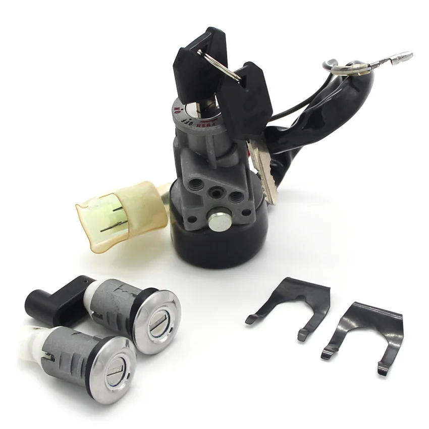 Motosiklet kontak anahtarı kilit anahtarı Set kiti Honda CH125