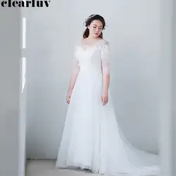 Свадебное платье размера плюс с круглым вырезом Свадебное платье T449 2019 Бесплатная доставка Vestido De Novia белое Элегантное свадебное платье с