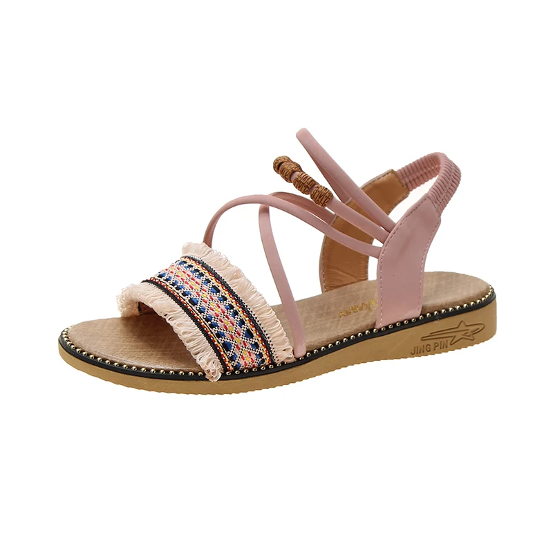 Новинка Женская обувь в стиле ретро Легкие корейские Босоножки с открытым носком
