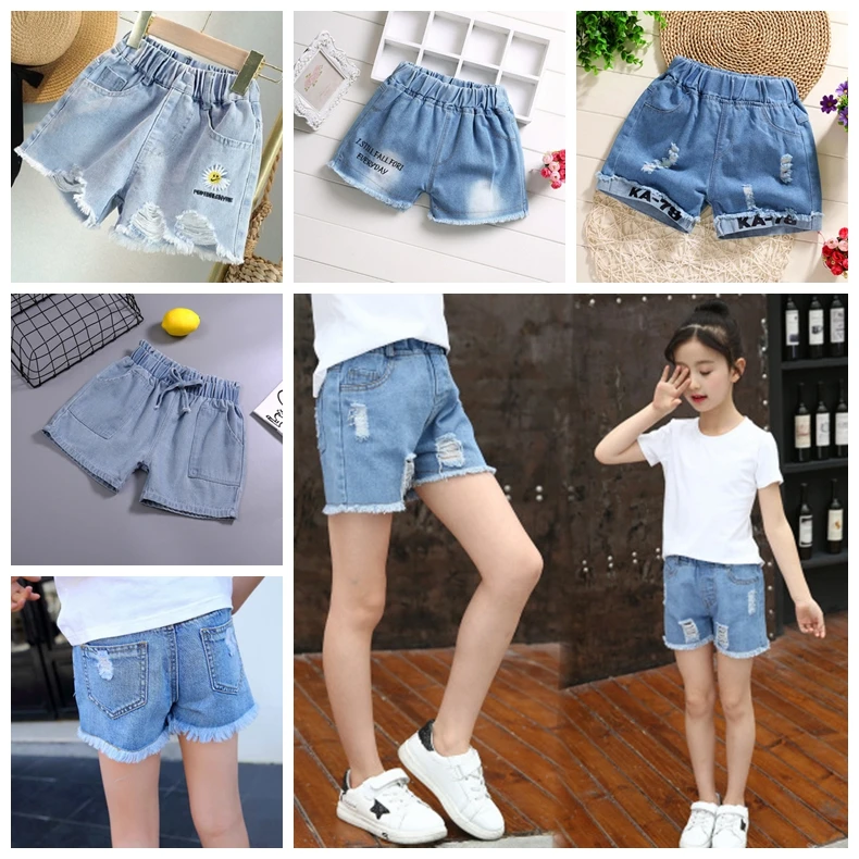 baby girl white denim shorts