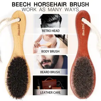 

Multifunctional Beard Brush Creative Beard Cleaning Brush Useful Beard Care Accessory Bath Brush for Men Male (Brown)