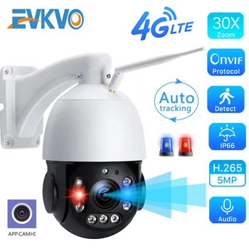 

EVKVO 3G 4G Camera 1080P HD PTZ Camera Wireless GSM SIM Card WIFI IP Camera Security Outdoor CCTV P2P IR Night Vision 50M CamHi