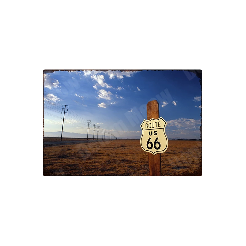 H Нью-Мехико Route 66 винтажная металлическая жестяная вывеска, плакат для мамы, для паба, бара, клуба, Декор, Канзас, наклейки на стену, домашний декор, MN113 - Color: H
