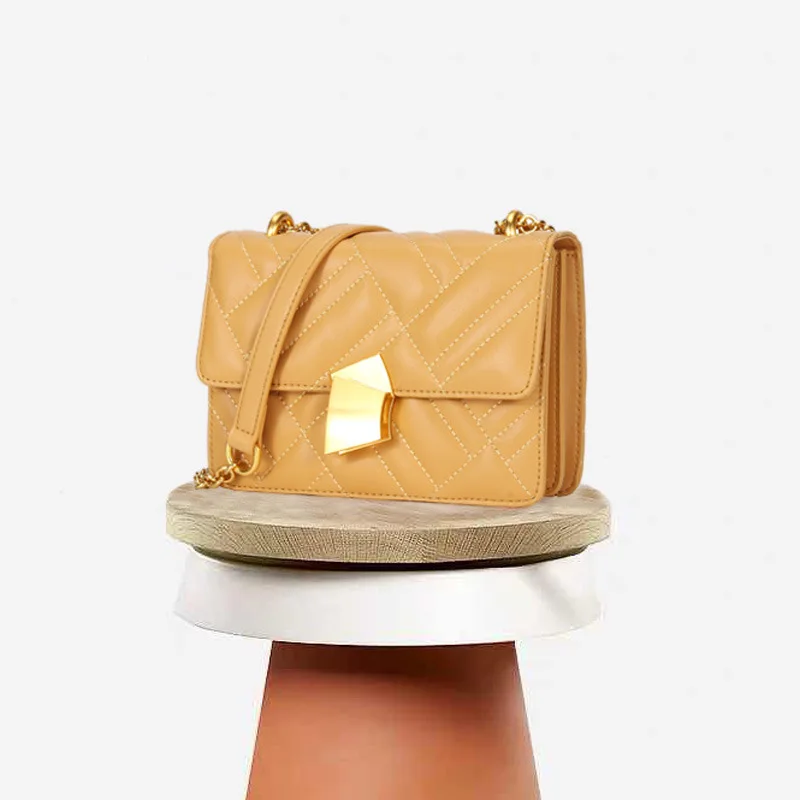 

Bag Women's 2019 New Style Retro Fashion Square Sling Bag Non-mainstream Design WOMEN'S Leather Bags Simple One-Shoulder Oblique