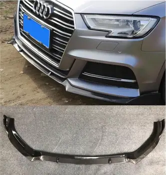 

FD A3 S3 Real Carbon Fiber Car Front Bumper Lip Splitter Diffuser Lip Spoiler For Audi A3 S3 Sline 2017 2018 2019