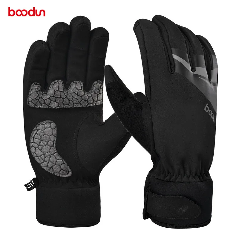 

BOODUN Men Women Cycling Gloves Full Finger Winter Thermal Waterproof Road Bike Bicycle Gloves Shockproof MTB Motorcycle Gloves