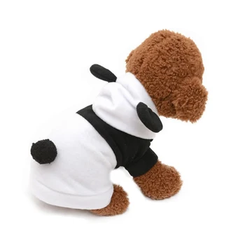 

Warm Dog Clothes Pet Panda White Black Cosplay Hooded Coat Clothing For Puppy Dogs Chihuahua Teddy 2-legged Jacket Costume