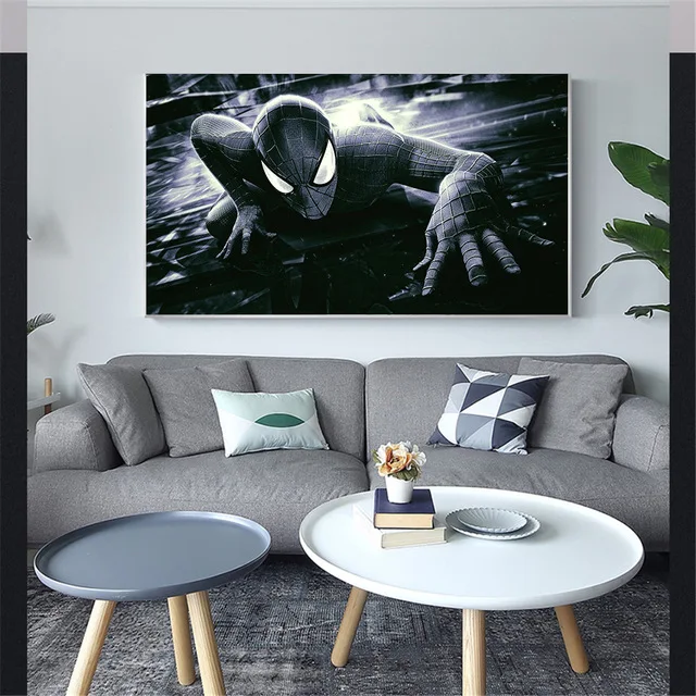 Плакат с человеком-пауком Человек-паук Печать Человек-паук Арт печать Питер Паркер настенное искусство домашний Декор без рамки