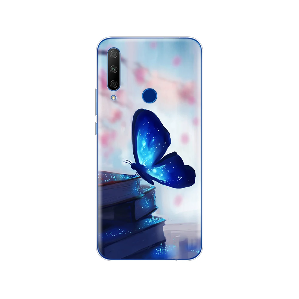 Чехол для honor 9x силиконовый мягкий чехол из ТПУ huawei premium с отверстием отпечатков