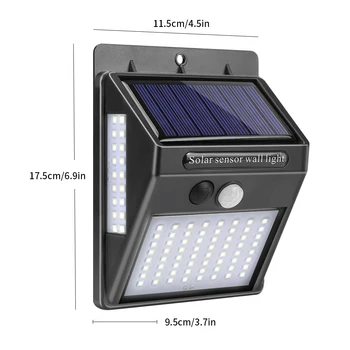 

DIDIHOU 100 LED Solar Light Outdoor Solar Lamp PIR Motion Sensor Wall Light Waterproof Solar Powered Sunlight for Garden