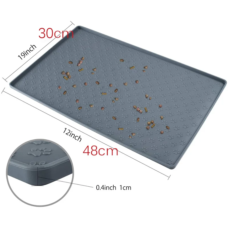 Pet Feeding Mats Silicone Bowl Placement Waterproof Dog Cat Food Mat Non  Slip Pad Tray For Bowls - Pet Supplies - Temu