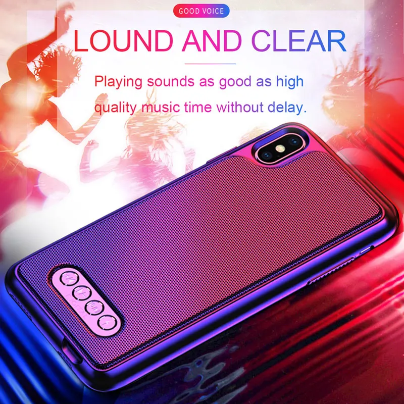 3 in 1 Bluetooth Speaker Phone Case V4.2 Power Bank TPU Hard Shell Cover For iPhone 6/6S 7 8 Plus X/XS Max XR | Мобильные телефоны