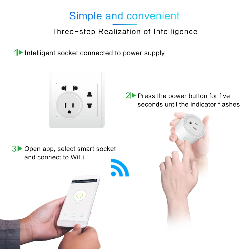 Умная розетка 4 шт., умная розетка wifi, США, Великобритания, переключатель wifi для Google Home App control/Amazon Alexa control
