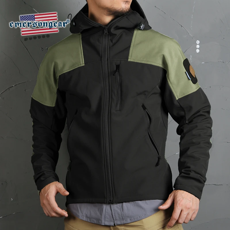 Emersongear синяя флисовая термокуртка Тройная теплая тактическая куртка зимнее пальто водонепроницаемая ветрозащитная растягивающаяся куртка