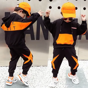 

Children's sportswear Boys' spring suits,2020 New boys two-piece Set Children's tide clothes Kids splice jacket+Sweatpants Sets
