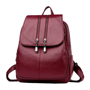 

2020 Brand New Laptop Backpack Female Leather Shoulder Bag Luxury Women Backpack Fashion Backpack Satchel School Bag Pu