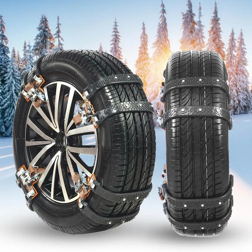 Offroad Car Wheels Tyre Tire Snow Ice Chains Belt Tendon Thickened