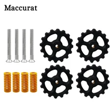 4 set/lote peças de impressora 3d cama aquecida kit de nivelamento mola + m3 * 35 parafuso & porca prusa i3 mk2/mk3 viveiro diy módulos de nivelamento