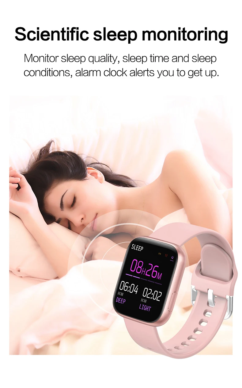 Smart watch sports TKYUAN P4, water resistant, control, sleep, heart rate