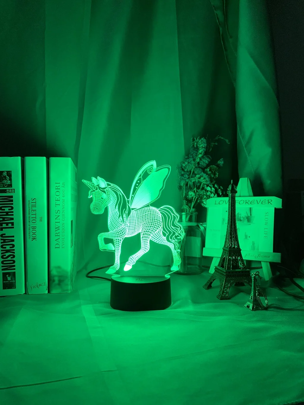 3d лампа Единорог детский ночной Светильник меняющий Цвет Usb Батарея ночной Светильник для малышей; для детей; для девочек Декор для спальни Единорог Ночник подарок