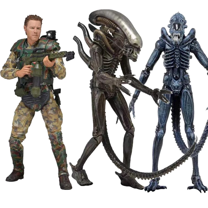 

7inch NECA Aliens vs Predator Sergeant Craig Windrix Xenomorph Warrior Action Figure Model Toy Doll Gift