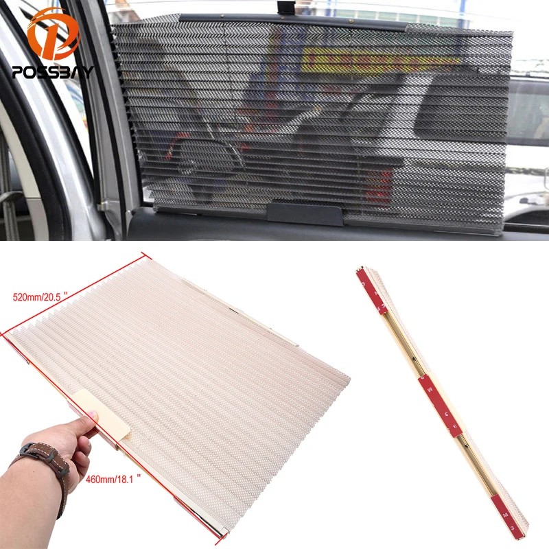 Possbay Beige Universal Car Window Curtain Side Window Sun Shade Cover