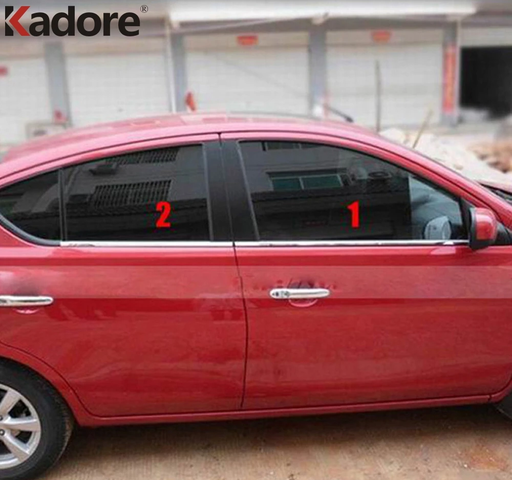 Молдинги из нержавеющей стали для Nissan Versa Sedan 2012 2013 2014|nissan set|exterior mouldingversa car |