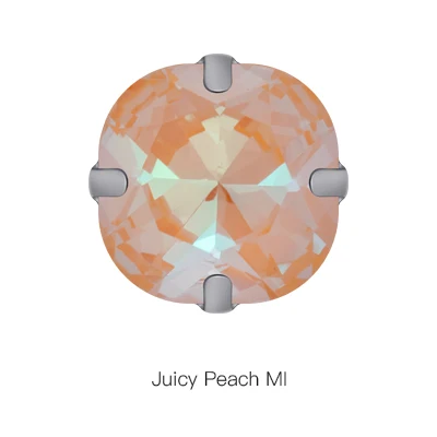 Juicy Peach MI 12 мм блестящая мокко флуоресцентная Подушка K9 пришивные стразы хрустальные стразы, горный хрусталь с плоской задней когти нашивки на одежду ремесла Сумка - Цвет: Juicy Peach MI